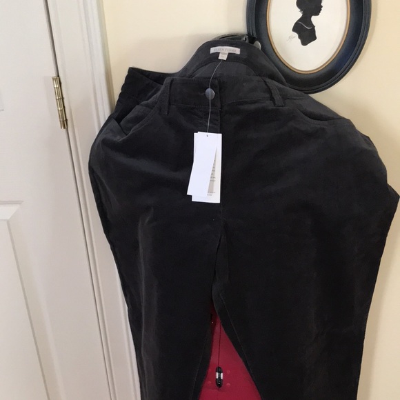 Eileen Fisher NWT charcoal gray pinwale corduroy slacks XL; 5 pocket lean jean - Picture 3 of 5